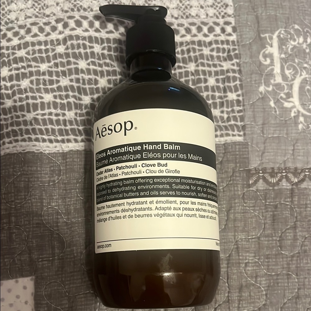 Unused Aesop Eleos Hand Balm 500ml